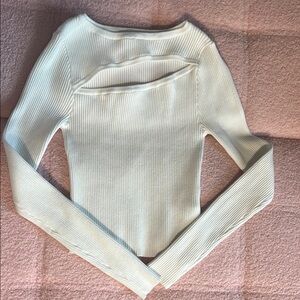 Forever 21 - White Cut Out Sweater - Large